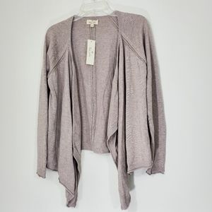 NWT Tres Jolie Tan Knit Open Front Cardigan, Size Small